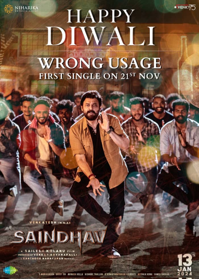 First Single Release of Venkatesh's Upcoming Film 'Saindhav' on November 21