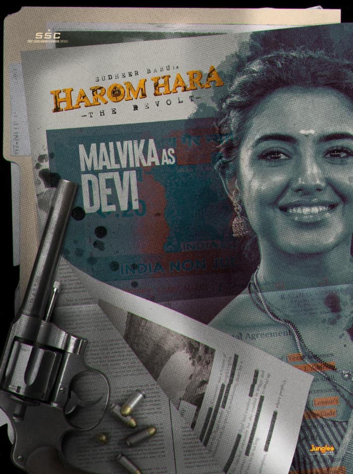 Fans are amazed by the initial look of Malvika Sharma as Devi in the movie "Harom Hara.