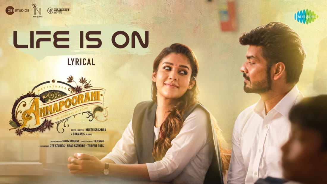 The newly released track "Life is on Song" from Nayanthara's Annapoorni is now available!