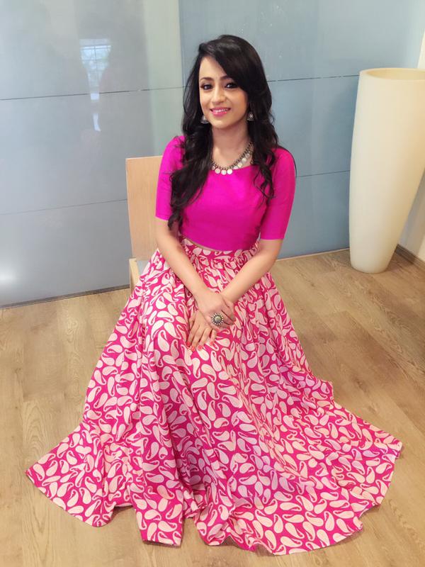 Trisha‬ at the launch of her bilingual ‪Horror‬ ‪- Thriller‬ ‪Nayaki‬