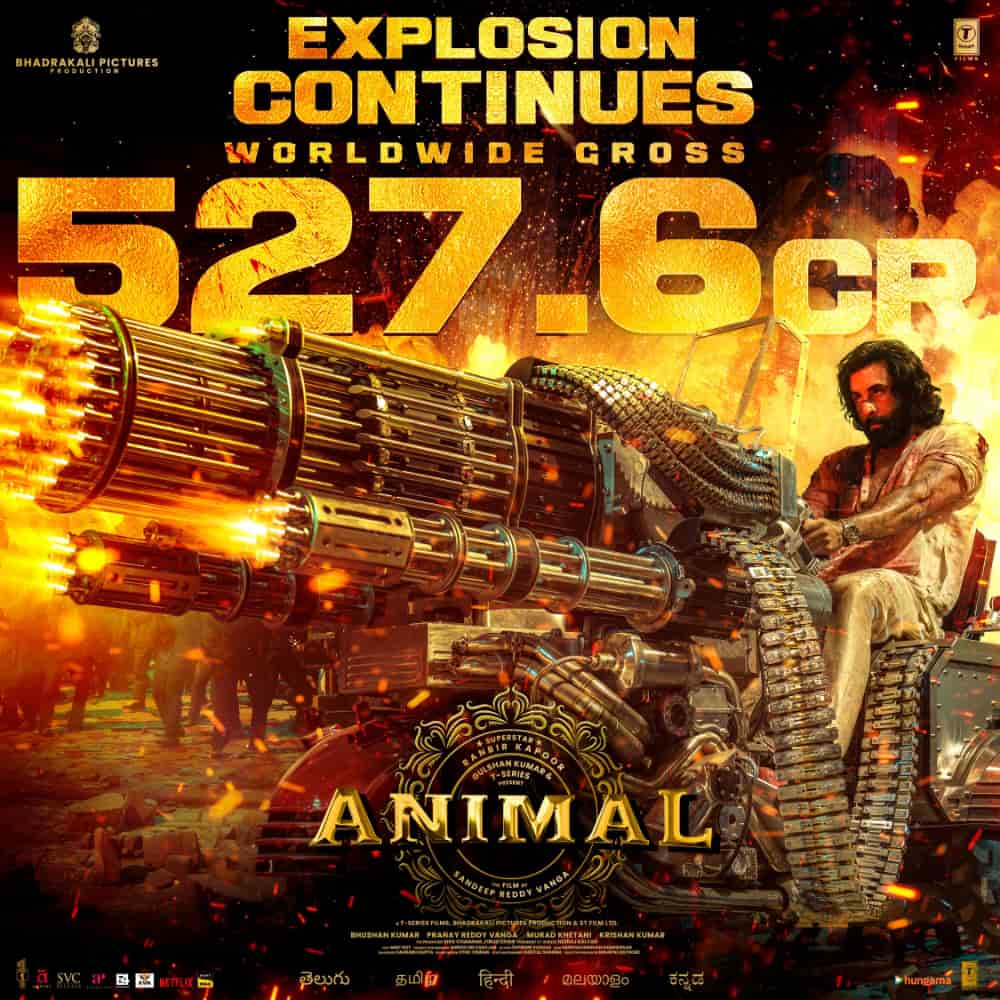 Ranbir Kapoor's "Animal" Roars Past Rs 500 Crore at Global Box Office