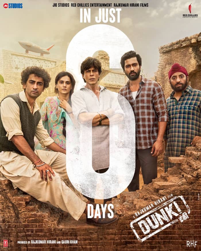 Shah Rukh Khan Dunki to hit theatres in just 6 days.