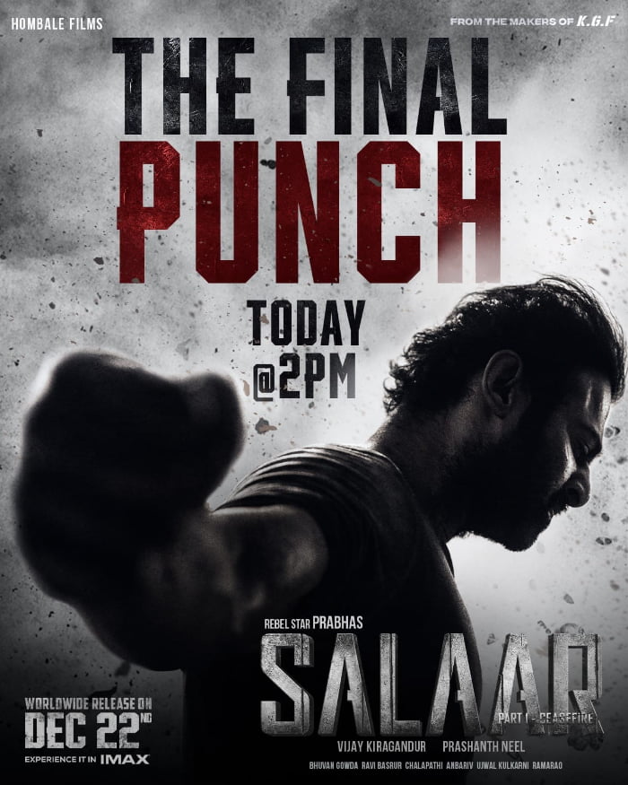 Salaar Release Trailer Drops Today at 2 PM