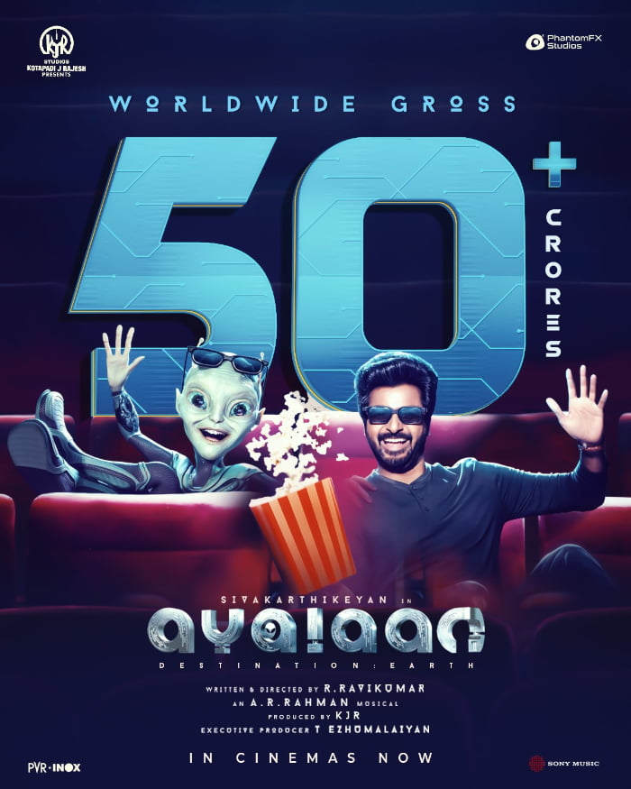 Sivakarthikeyan's Ayalaan makes more than Rs 50 crore globally.