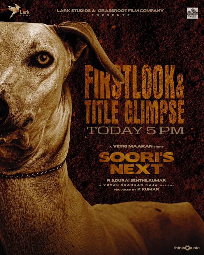 Soori new movie, Karudan, will show its first look today at 5 PM