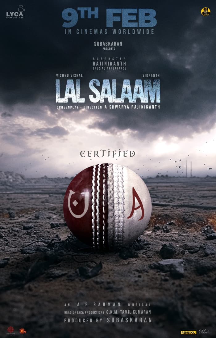 Lal Salaam Passes Censorship formalities and get ready to release!