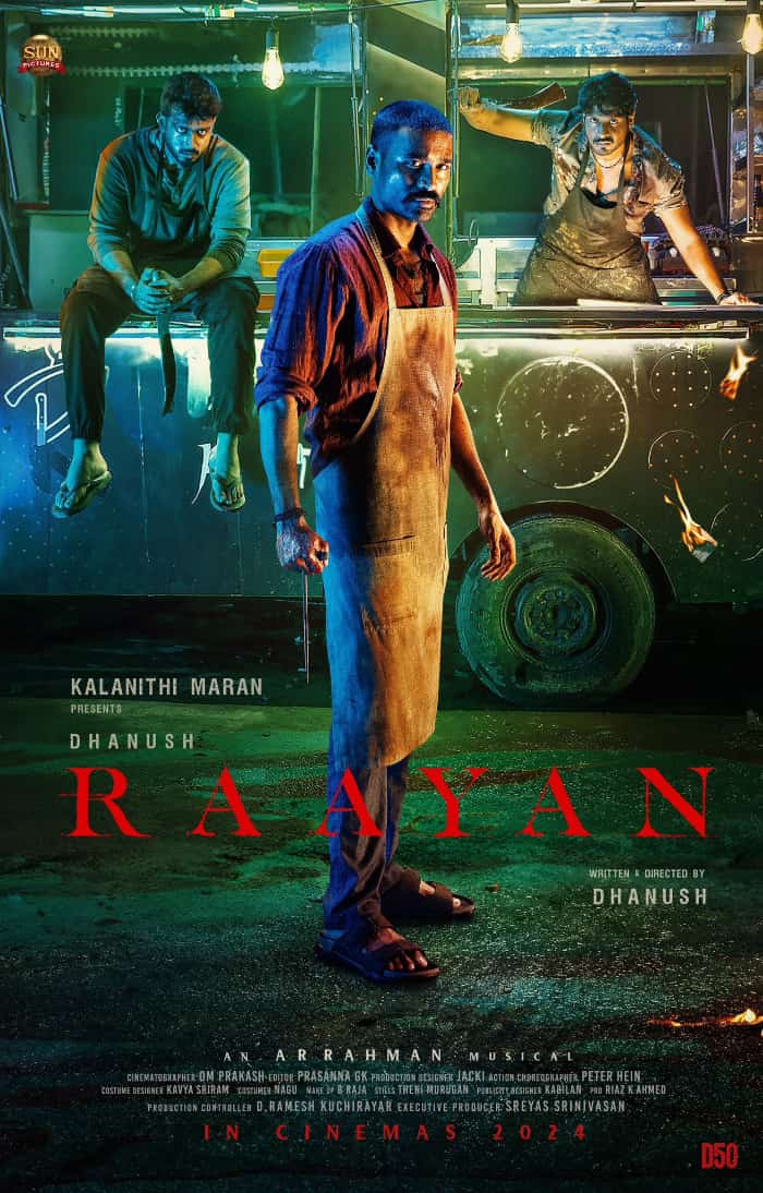 Dhanush 50th movie is now called “Raayan”.