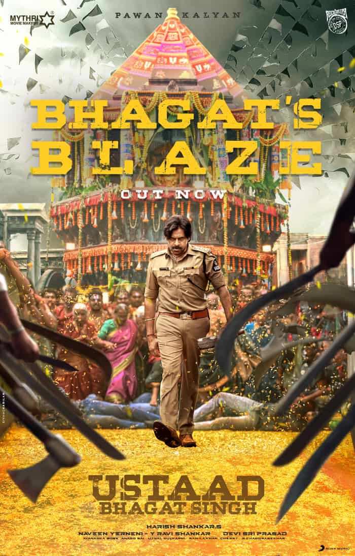 Teaser for the Pawan Kalyan movie "Ustaad Bhagat Singh" is now out.