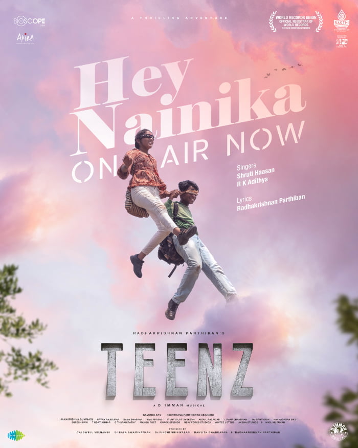 New song called 'Hey Nainika' from Parthiban's Teenz released.