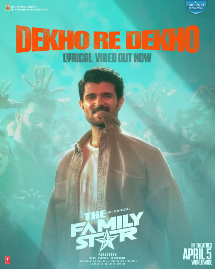 The song 'Dekho Re Dekho' from the movie Family Star is a catchy introduction song for Vijay Deverakonda.