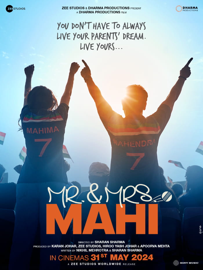 Poster of "Mr. and Mrs. Mahi," starring Rajkummar Rao and Janhvi Kapoor, has been revealed.