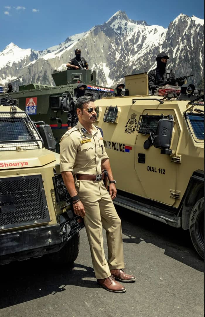 Ajay Devgn from Singham Again as Shooting in Kashmir Ends