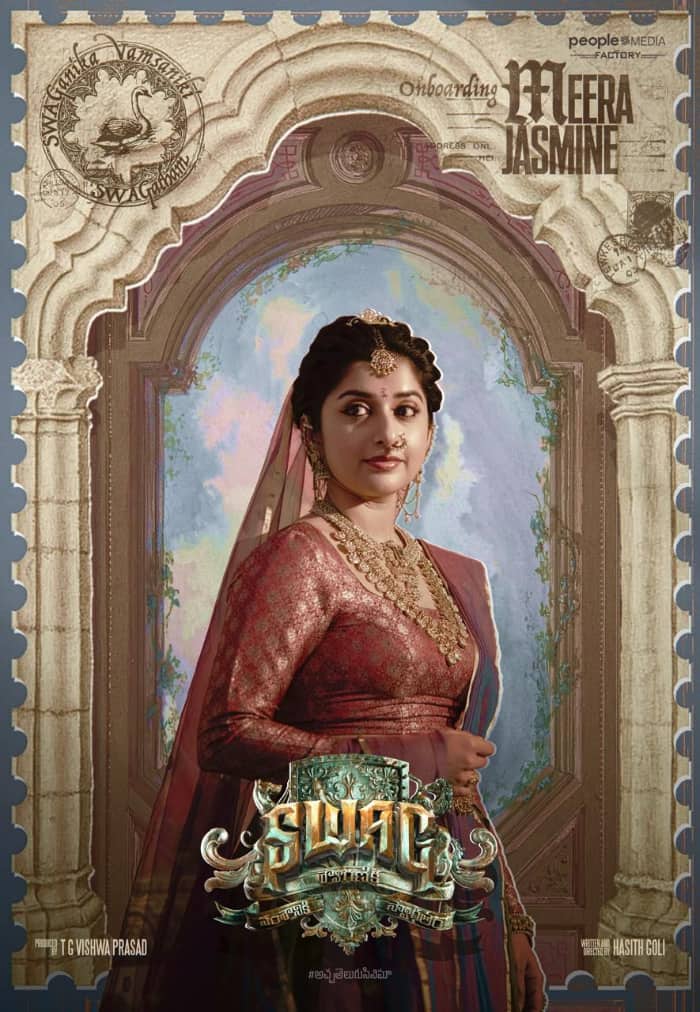 Meera Jasmine joins the actors in the movie "Swag," which stars Sree Vishnu.