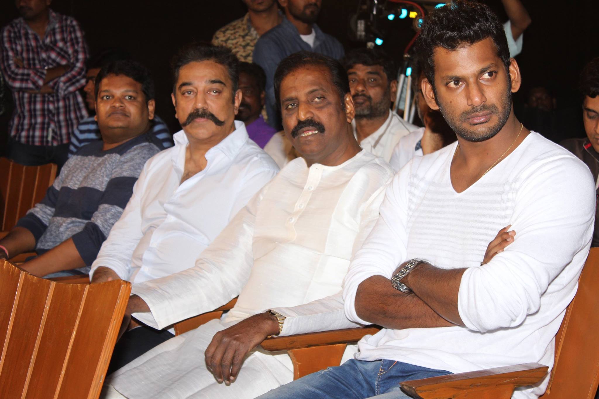 Vishal & Kamal Hassan at Thoongavanam Audio Launch