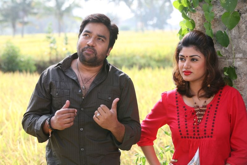 Mirchi Shiva and Oviya in 144 movie