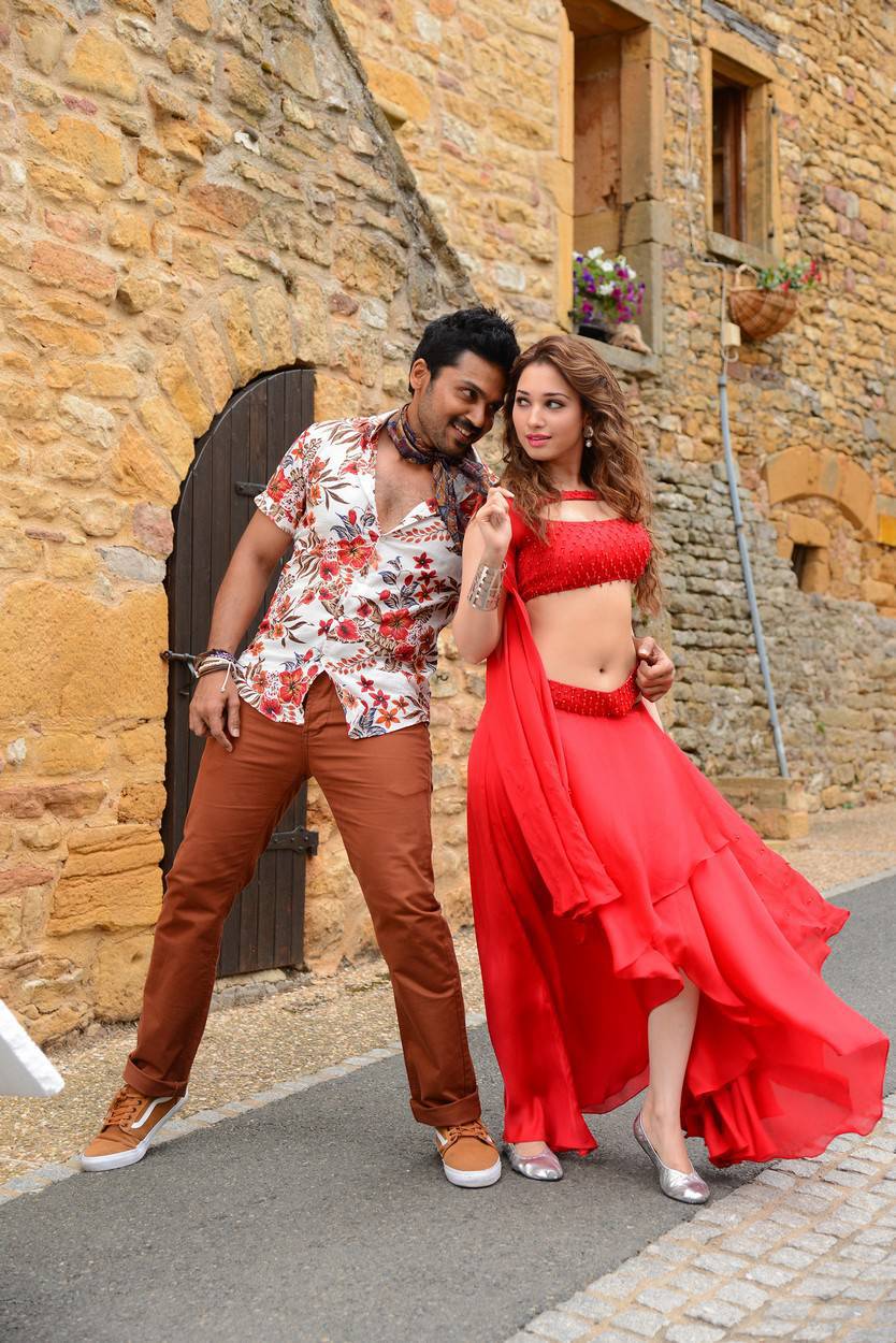 Karthi, Tamannaah Stills from Thozha / Oopiri  Movie
