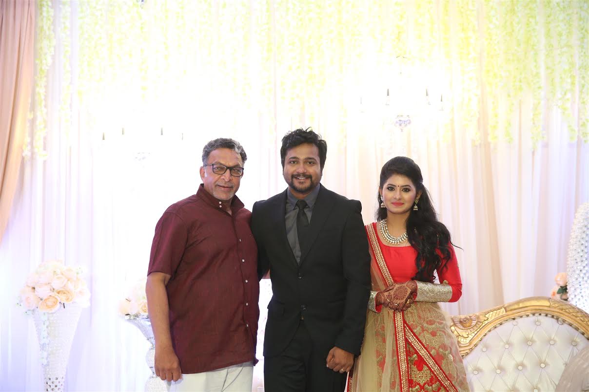 Actor Nassar at Bobby Simha - Reshmi Menon Wedding Reception