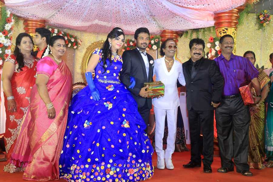 Director R. Pandiarajan Son Prithvirajan Weds Akshaya wedding reception Stills