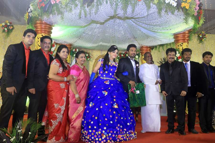 Director R. Pandiarajan Son Prithvirajan Weds Akshaya wedding reception Stills
