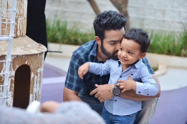Jr NTR with His Son Abhay Ram Pics